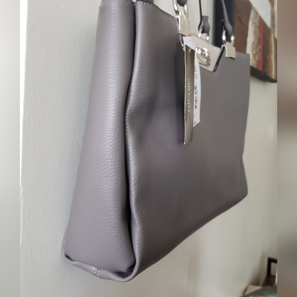 Nicole by Nicole Miller Gray and Cream Tote Bag - Picture 3 of 10